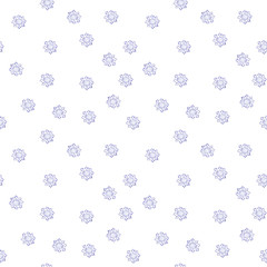 Pattern of blue snowflakes