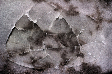 The texture of broken ice. View from above.