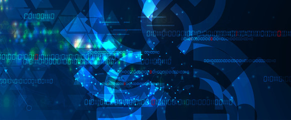 Cybersecurity and information or network protection. Future technology web services for business and internet project