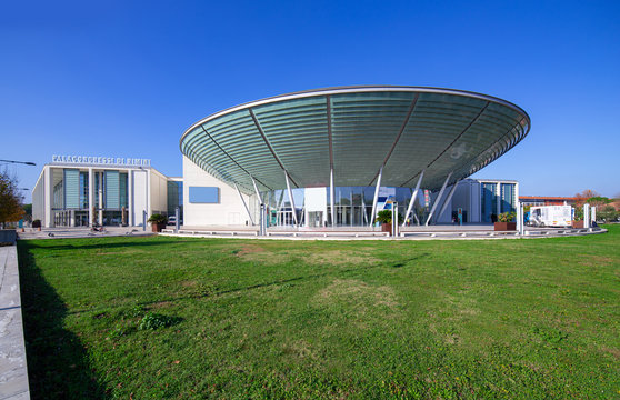 Rimini - Italy: The "Palacongressi"  Big Modern Congress center in Rimini. Emilia Romagna