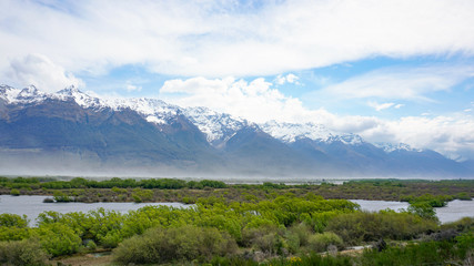 2019 Montains and Lake Glenorchy New Zealand	snow