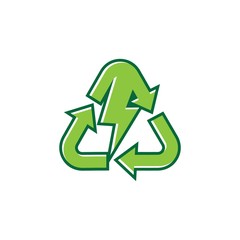 Obraz premium Recycle Energy Recycle Power Logo vector illustration icon design