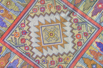 Cross stitch traditional embroidery and Handmade Etamine – Stock Image