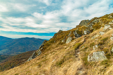 Fototapeta na wymiar United Kingdom country side wilderness highland scenery landscape of rocky mountains environment 