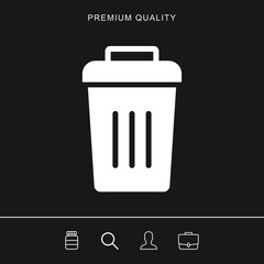 Trash icon illustration isolated vector sign symbol