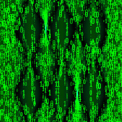 Background in a matrix style. Falling random numbers