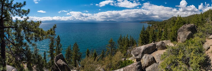 Lake Tahoe in famous California mountains National Park Sierra Nevada