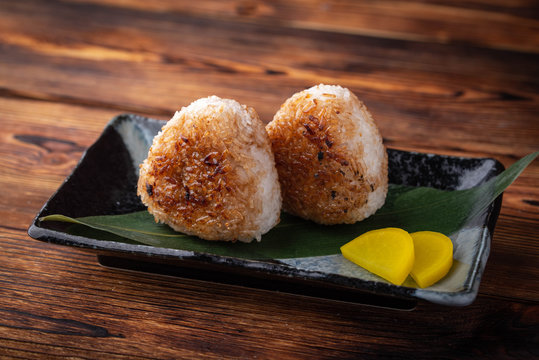 Yaki-Onigiri, japanese rice balls with soy sauce