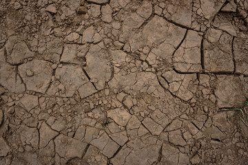 Dry cracked land surface texture
