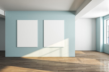 interior with two poster