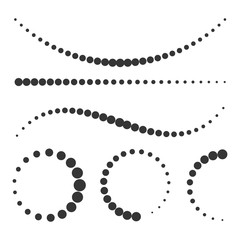 Set of dotted elements - vector