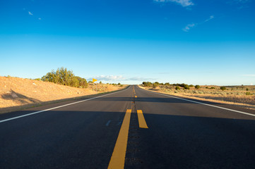 Fototapeta na wymiar Arizona road in the desert
