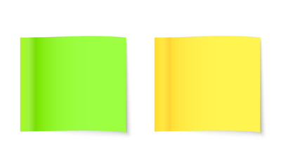 Set of paper stickers - vector illustration.