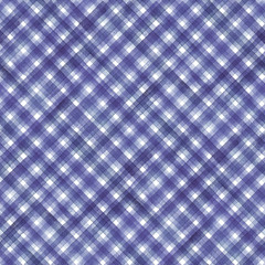 Watercolor stripe diagonal plaid seamless pattern. Purple stripes on white background
