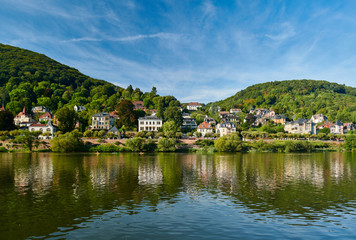 Fototapeta na wymiar Heidelberg town on Neckar river in Germany