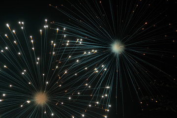 Fototapeta premium Firework Display Lighting up the Dark Sky