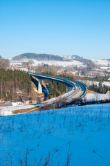 Bundesstra&szlig;e 101 Winter - Markersbach Schwarzenberg Erzgebirge Sachsen