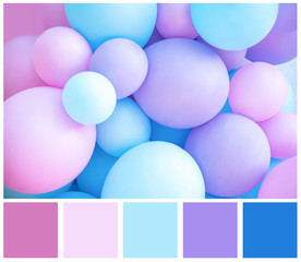 color matching palette from Colorful balloons background,