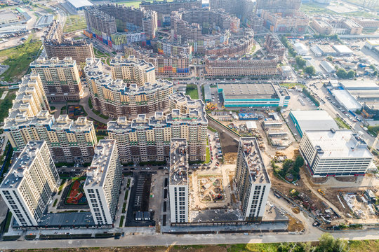 Moscow Region, Khimki, construction of a modern residential complex "Two Capitals"