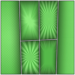Abstract green frames composition