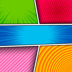 Comic colorful composition