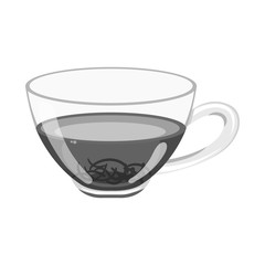 Vector design of glass and hibiscus logo. Web element of glass and tea stock vector illustration.
