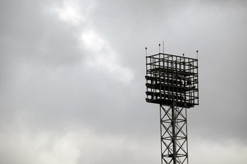 stadium lightening and cloudy sky