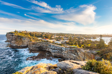 Fototapeta na wymiar Watsons Bay Gap Bluff close to Sydney, NSW, Australia. Known as The Gap.