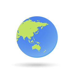 World map globe map silhouette vector illustration.