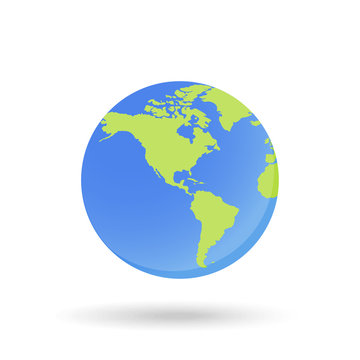 World map globe map silhouette vector illustration.