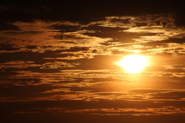 sunset over the sea