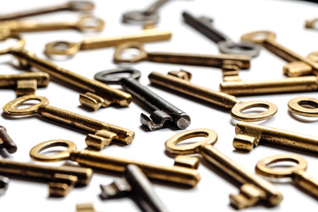 Group of old door keys