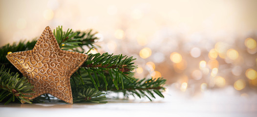 weihnachtliche Banner mit Textfreiraum und Lichter