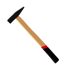 Hammer realistic vector illustration isolated