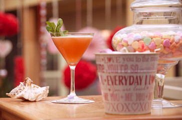 Bright tasty cocktail celebration