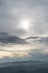 Dramatic gloomy sky with thunderclouds