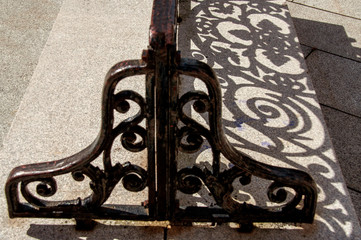 Old decorative bench in Spain