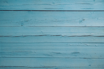 Naklejka premium Old grungy wooden planks background in blue color. Abstract background and texture for design. Background and texture