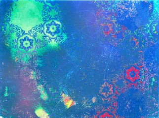 Vintage style grunge textured and patterned wallpaper background. Vintage style wall paper, wrapping paper, invitation background design.