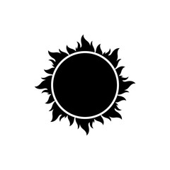 Sun icon, logo isolated on white background