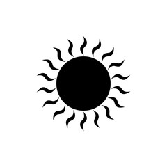 Sun icon, logo isolated on white background