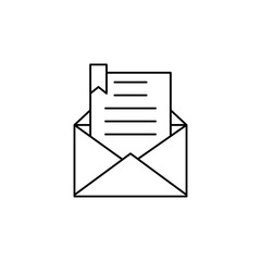 Document, message, email icon. Simple line, outline vector of information transfer icons for ui and ux, website or mobile application