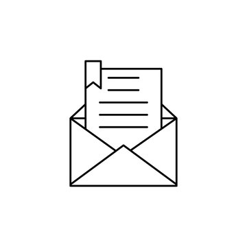 Document, message, email icon. Simple line, outline vector of information transfer icons for ui and ux, website or mobile application