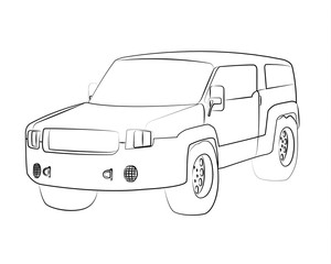 Sport utility vehicle vector illustration isolated