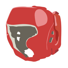 Boxing headgear realistic vector illustration isolated
