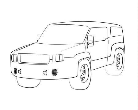 Sport utility vehicle vector illustration isolated