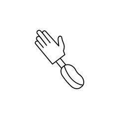 Hand prosthesis icon. Simple line, outline vector of human skeleton icons for ui and ux, website or mobile application on white background