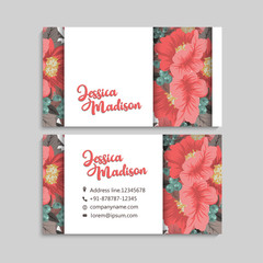 Floral business cards templates 