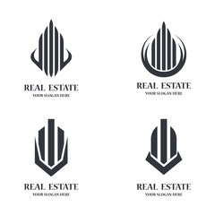 Real estate logo template vector icon