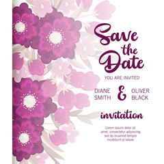 Floral wedding background - purple floral pattern